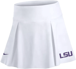 Women's White LSU Tigers Club Tennis Skirt with Shorts