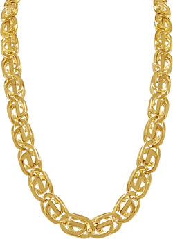 Tiger Eye Solid Gold Handmade Necklace , 13mm, 16-30 Inch