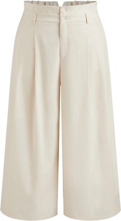 Linen-blend Mid Rise Wide Leg Trousers Curve & Plus