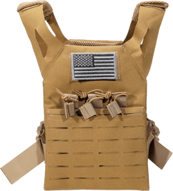 Cadet 2.0 Childrens Tactical Airsoft Paintball Kids Vest, Free US Flag Patch, Mil Spec PALS Laser cut Molle w/Mag Pouches