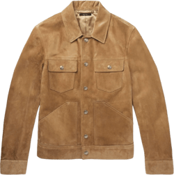 Mens Trucker Leather Jacket | Men's Sheepskin Geniune Leather Jacket | Shirt Trucker Jacket | Suede Jacket 3X-Large Suede Tan