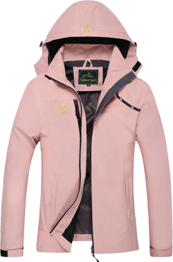 GIISAM Women's Waterproof Rain Jacket,Lightweight Windproof Full Zip Women's Packable Fall Raincoat Windbreaker with Hood : Clothing, Shoes & Jewelry