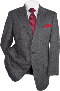 Mens Herringbone Tweed Blazer Men Vintage Suit Jacket Lightweight 2 Button Business Sport Coat Jackets 4X-Large Silver
