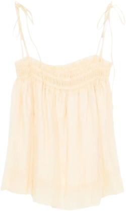 smocked pleated top