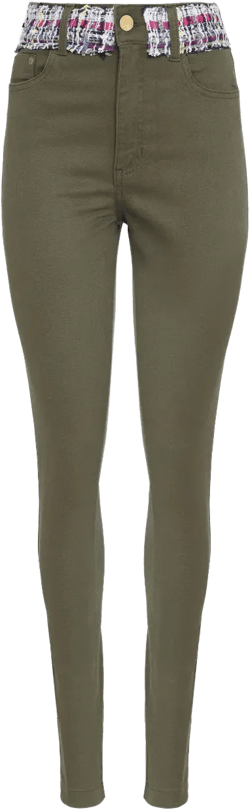 Sandra tweed-waistband skinny pants