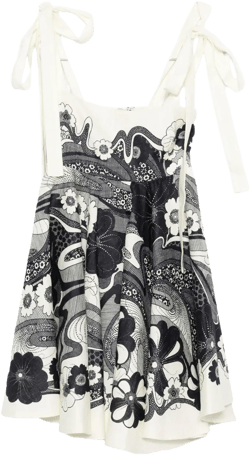 Mickey floral-print mini dress