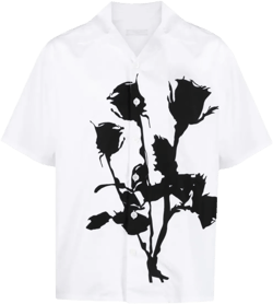 floral-print cotton-poplin shirt