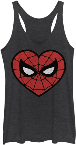Mad Engine Marvel Spidey Heartbreaker Junior's Racerback Tank