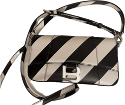 Hourglass leather crossbody bag