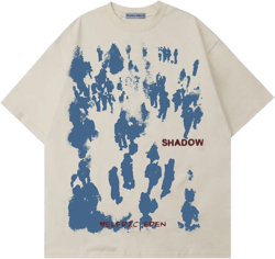 Aelfric Eden Oversized Graphic Tees Unisex Graffiti Print Shirts Inkjet Tee Top X-Large Apricot