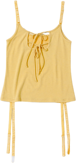 Garter Reversible Top Yellow