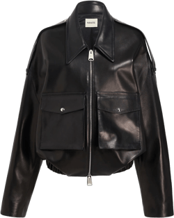 Owey Jacket in Black Leather