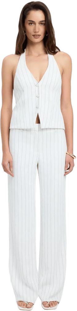 Oyster Pinstripe Vest