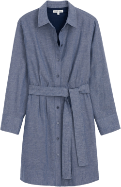Naomi Shirtdress In Cotton Linen
