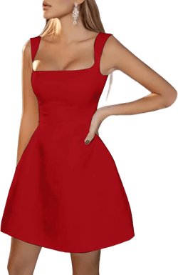 Satin Homecoming Dresses for Teens 2025 Square Neck Short Prom Dress A Line Mini Party Gown WL00146 22 Plus Red