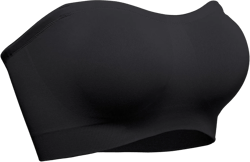 HACI Strapless Bra No Underwire Padded Wireless Supportive Multi-Way Bandeau Bra Tube Top Bra for Women(Black,M), Medium