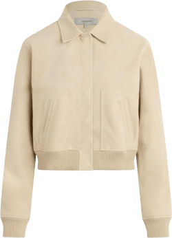 HUDSON Women's Bomber Jacket X-Small Oxford Tan Suede