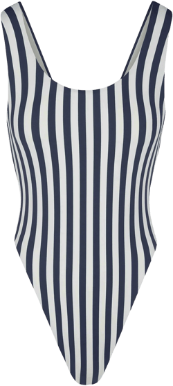 PREORDER: Hume One-Piece in Marine Vertical Stripes