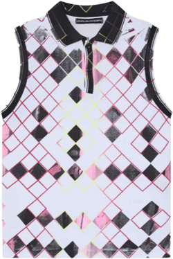 Grid Polo Tank Top