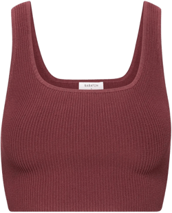 SCULPT KNIT SQUARENECK CROPPED TANK