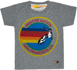 KID'S AVIATOR NATION SAN FRANCISCO TEE - HEATHER GREY