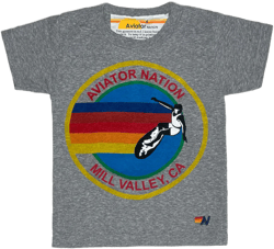 KID'S AVIATOR NATION MILL VALLEY TEE - HEATHER GREY