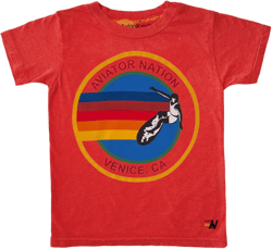 KID'S AVIATOR NATION TEE - RED