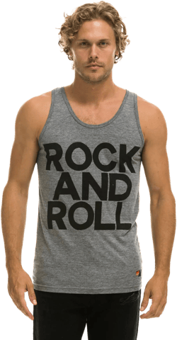MEN'S ROCK AND ROLL TANK - HEATHER GREY