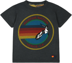 KID'S AVIATOR NATION TEE - CHARCOAL