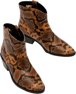 Allendale Ankle Boots-Camel Snake