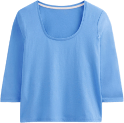 3/4 Sleeve Scoop Neck Top-Marina