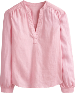 Alice Linen Top-Orchid Pink