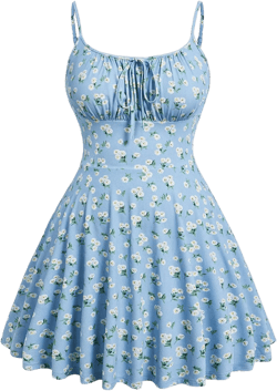 Mint Green Ditsy Floral Plus Size Chiffon Dress for Effortless Summer Elegance