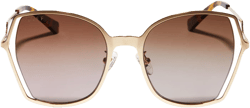 DONNA III - GOLD + BROWN GRADIENT POLARIZED SUNGLASSES