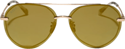 LENOX - BRUSHED GOLD + MOSS MIRROR + POLARIZED SUNGLASSES