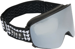 SNOW GOGGLES - FROST + HOUNDSTOOTH + SILVER MIRROR + POLARIZED GOGGLES & FREE AURORA PINK LENS