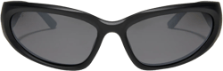 SIDE OUT - MATTE BLACK + GREY W/ SILVER FLASH + POLARIZED SUNGLASSES