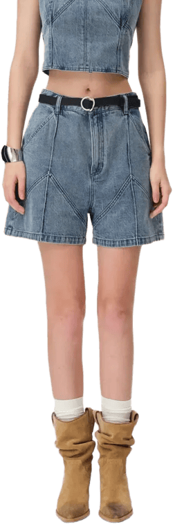 Zoe Structured Shorts in Tencel Lyocell blend