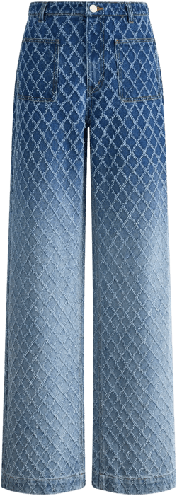 Natalie Gradient Jeans in Jacquard Denim