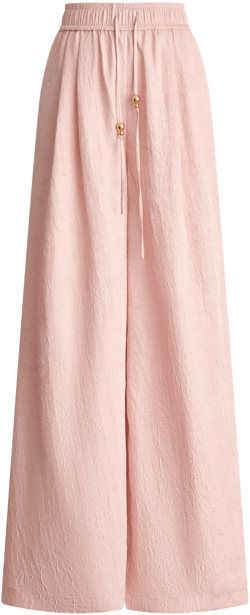Louise Textured Pleated Pants in Pleated Satin