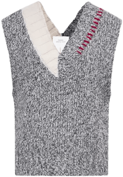 Coco Reversible Knit Vest in Chunky Wool