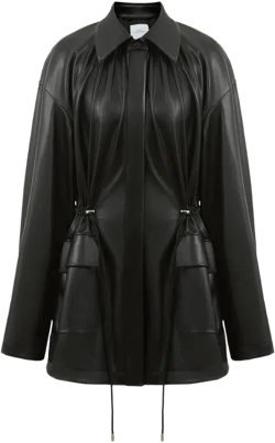 Field Oversized Shirt in Vegan Leather