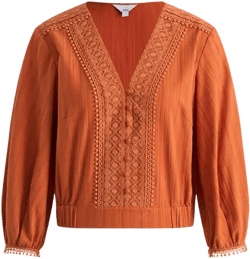 Elli Lace Puff Sleeve Blouse Top