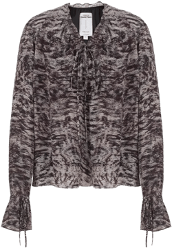 Kalina Hand-drawn Ruched Blouse in Lightweight Wrinkle Resistant Fabric