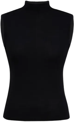 Anya Mock Neck Tank Top in Viscose Blend