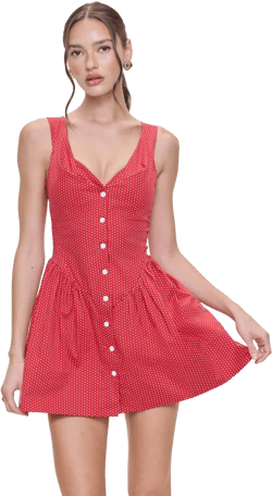 Charlotte Corset Mini Dress - Ladybug