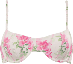 Pam Floral Underwire Bikini Top - Tiger Lily