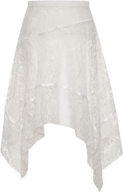 Day Lace Midi Skirt - White