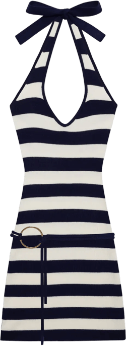 Dolly Knit Mini Dress - Sea Stripe