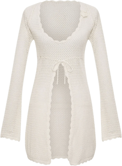 Collette Crochet Tunic - White